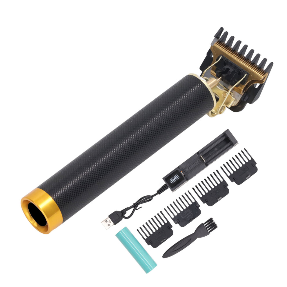 Black Professional Cordless Hair Trimmer T Blade