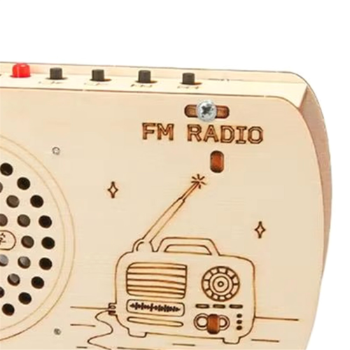 Build A Radio Kit Wood Electronic Learning Set Interactive Building Toys Science Experiment Electronics Kits 2