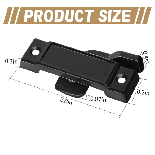 4 Pcs Window Replacement Sash Lock-2-1/4 Inch Mounting Hole Centers Lock,Black Lock 2