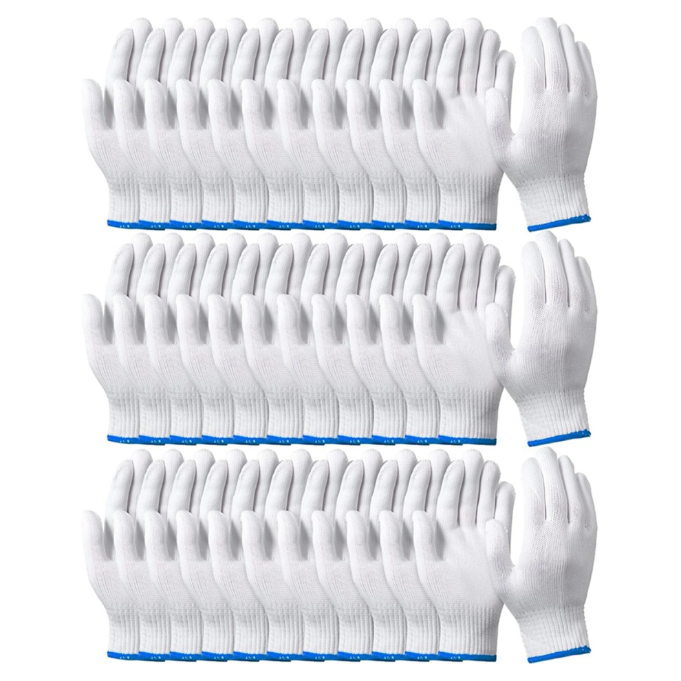 24 Pairs Cotton Hand Working Gloves White Liners For Safety Work Thicker Men Women 4851045557952