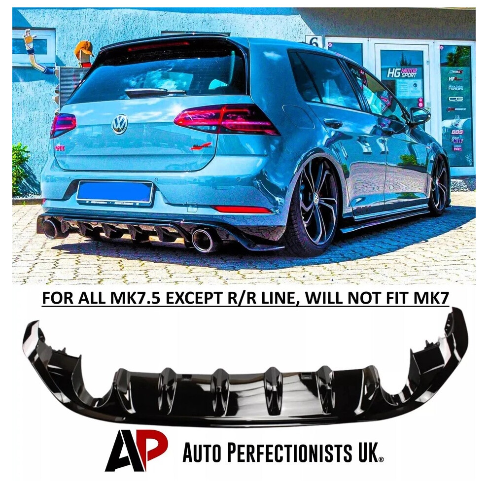 For Vw Golf Gti Gtd Tsi Tdi Mk7.5 Tcr Style Diffuser Spoiler Body Kit 5061072662812