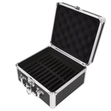 2.5inch Hard Drive Storage Box Convenient Handle 20 Bays Case Aluminum Alloy Security Lock Double for Home