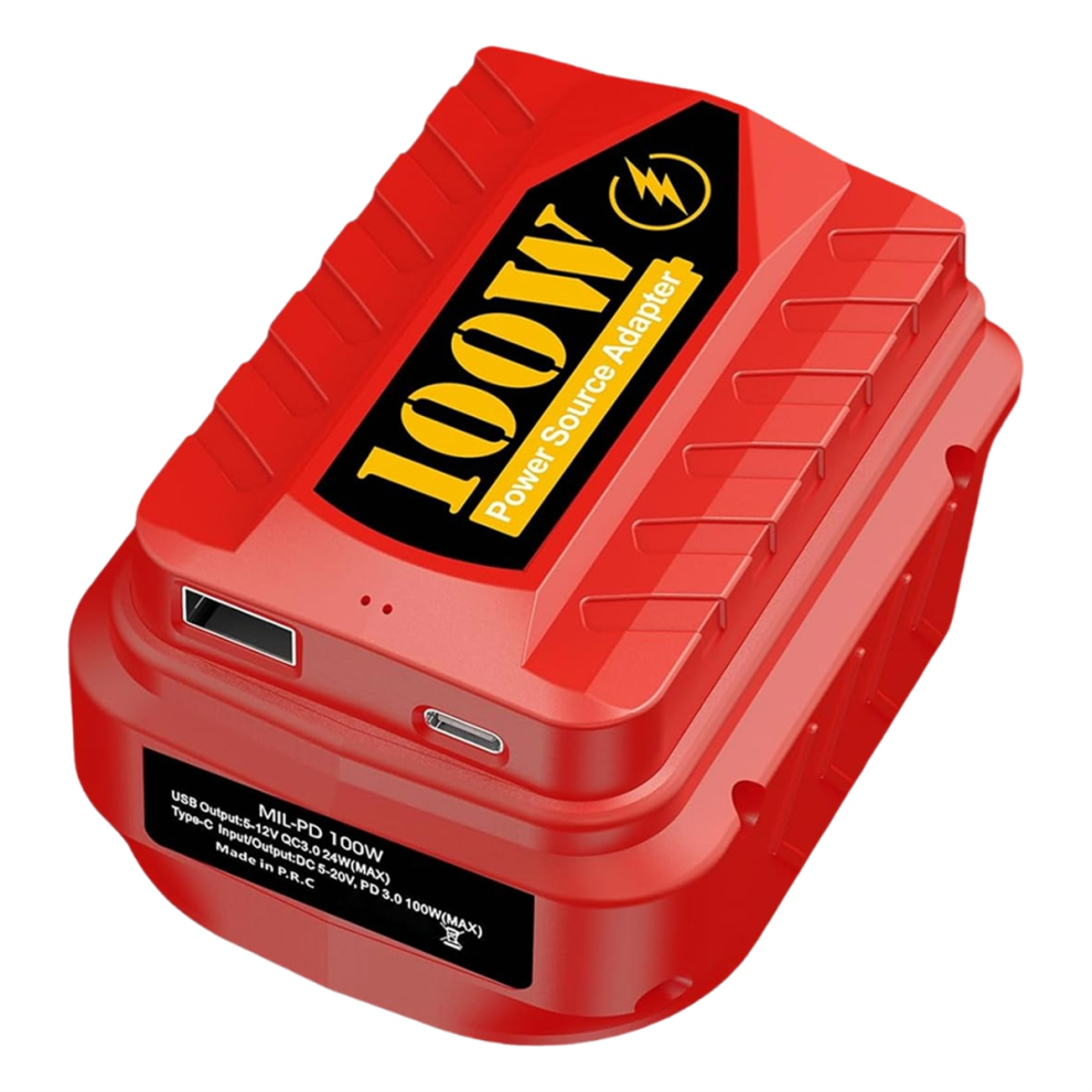 Pd100w Usb Charger Adapter For 18V Battery,With Type C Pd 3.0 100W (Max)& 1 Qc3.0 Fast Charge 4853680494937