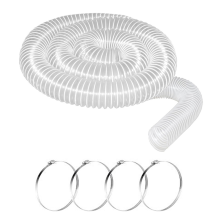 PVC Dust Collection Hose & 2 1/2In Ports 10Ft,Dust Hose, Fume for Systems
