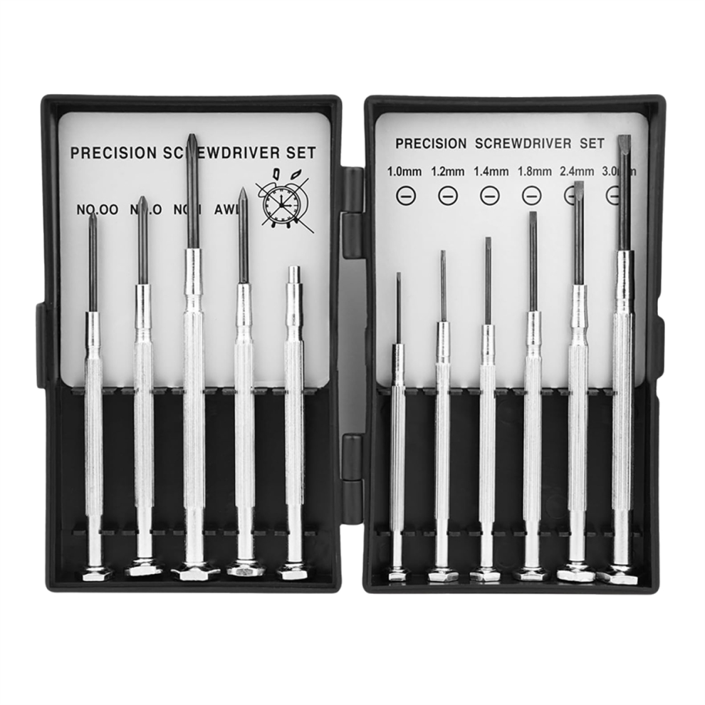 11PCS Small Precision Screwdriver Set, Mini Screw Driver Set Kit, 6 Different Sizes of Flat-Head -Screwdrivers