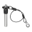 2 Pack 304 Stainless Steel Quick Release Pin Ball Locking with Push Button Round Handle Lanyard Usable Length 30mm 5