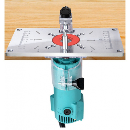 Router Table Flip Plate Aluminum Insert W/ Rings Wood Tools for Woodworking 2