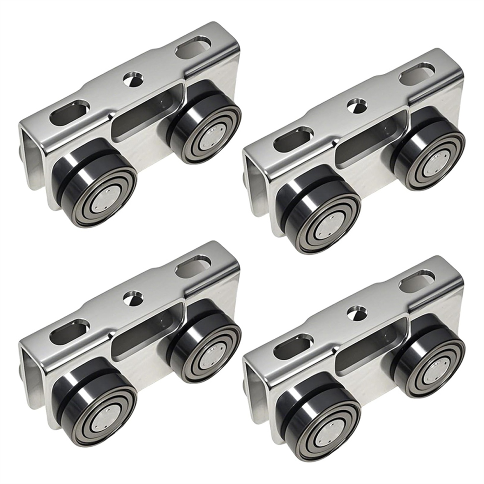4 Wheel Trolley Assembly Rollers,Load & Stable Roller For Electric Hoist, Suit 1-5/8In Wide And Taller 4Pcs 4853680499956
