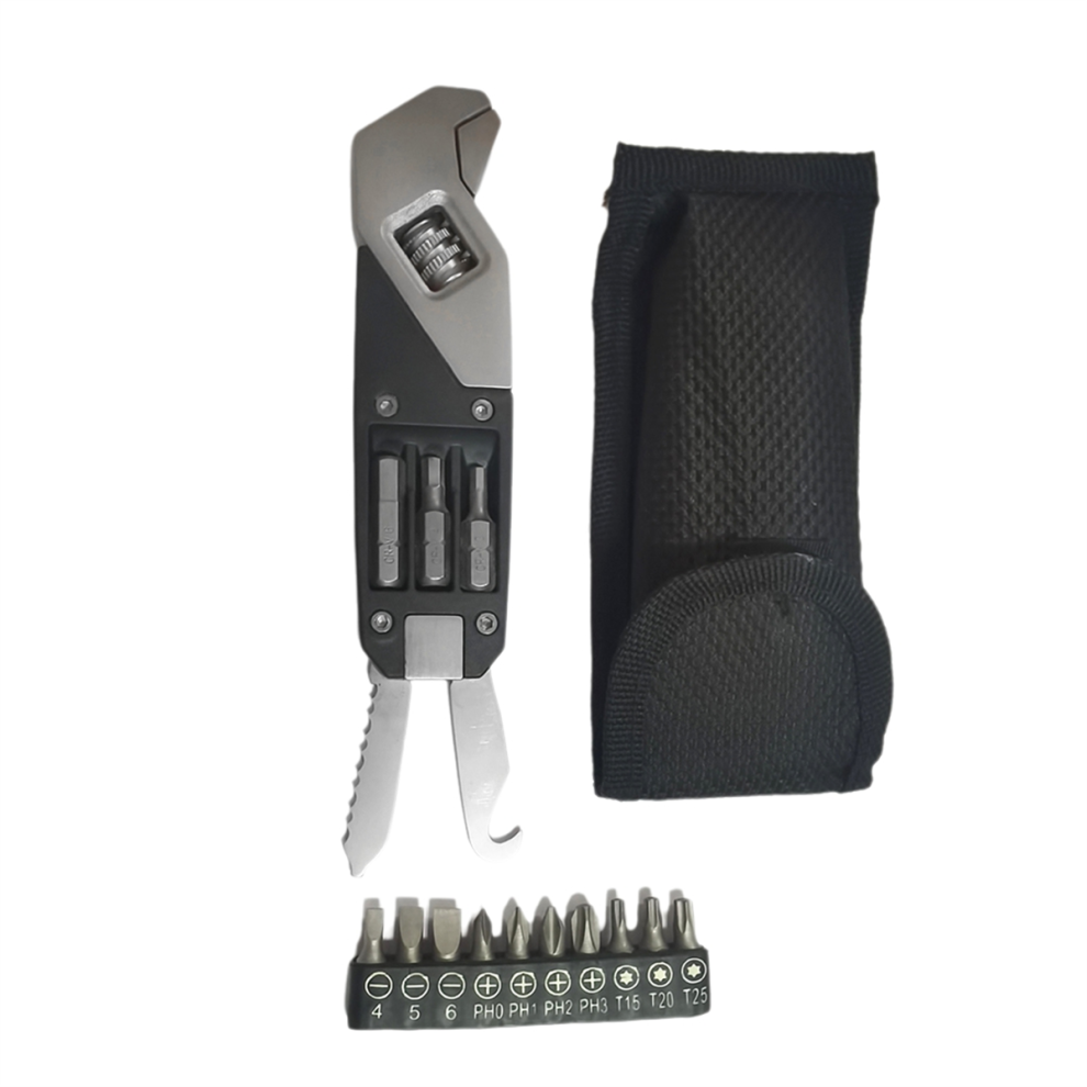 Adjustable Multitool, Wrench With Screwdriver Bits, Stainless Steel Multitool Tool, Replacement Tips 4853680401782