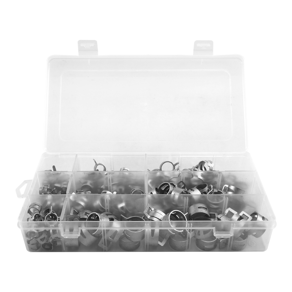 160 Pcs Hose Clamp Assortment Diameter 6.5 - 18Mm Screwdriver Clamps 4853680403922