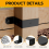 4pcs Strap Post Ties Black Deck Fence for U Bracket,Can Be Brackets Metal Posts 3
