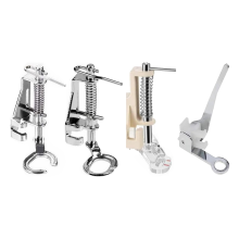 4PCS Large Metal Darning/Free Motion Presser Foot Set for Low Shank Singer, , & More Sewing Machines