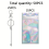 Beadable Keychains Making Kit , Bar Blank Silver Beaded Key Chain for DIY Keychain 7