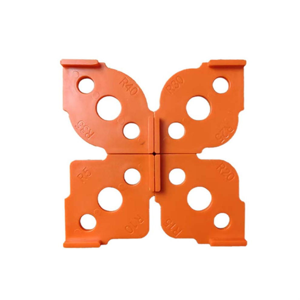 4Pcs Half Fillet Positioner Rounded Corners Radius Jig Router Bit Template Tool For Woodworking Locator Corner 4853680412641