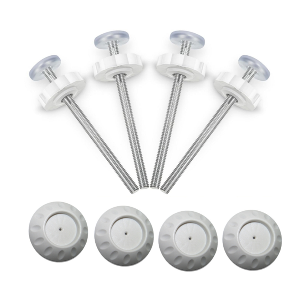 Saudism Baby Gate Extender Kit 4 Pack Wall Protectors And M8 Threaded Spindle Rods For No-Drill Pressure Gates, Safety