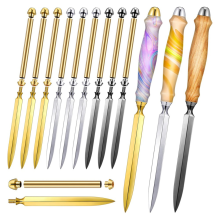 9 Pcs Letter Openers Woodturn Project Kit, DIY Envelope Slicer Paper Cutter Turning Kit Gift Making Supplies