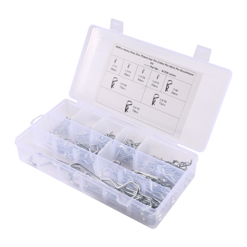 180 Pcs A1288 Split Galvanized R-Type Latch Bolt Cotter Pin Lockpin R Shape 2
