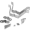 Heavy-Duty Wall Mount Pair for TV Antenna Mast with (2) Brackets Adjustable Mounting Bracket 4