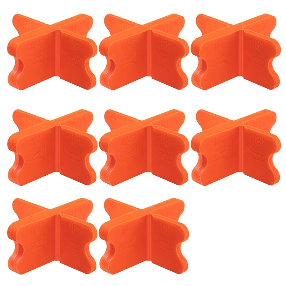 8 Pcs Deck Spacer Tool,4 Thicknesses Board Spacers(1/16In, 1/8In, 3/16In, 1/4In), Spacers Assorted Orange 4853680427225