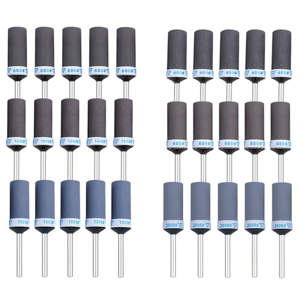 30Pcs Sanding Drums For Rotary Tools Accessories, Bits Kit Bands With 1/8 Inch Shank 4853680426372