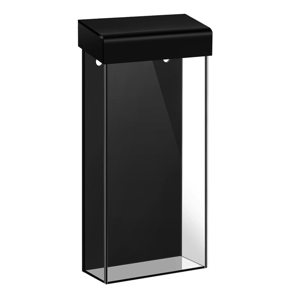Saudism Outdoor Brochure Holder 4X9 Inch Waterproof Wall Mount Literature Box With Lid Clear Acrylic For Pamphlet Menu