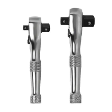 2 in 1 Mini Ratchet Wrench Tool Ratcheting Socket Double End Spanner Tools 1/2in & 3/8in and 1/4in 2pcs