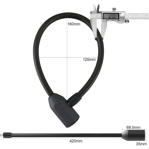 Fingerprint Cable Lock, Smart Bike Lock with APP Access, Waterproof Biometric 2