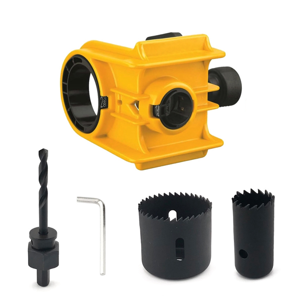 Door Lock Installation Kit, Jig, Only for Wood Doors, Hole Saw Kit Easy Lockset Yellow-image-OPC-PJ8D7JQ-NEW