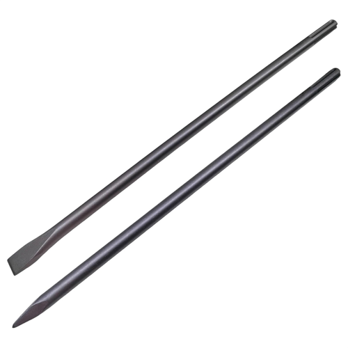 24-Inch SDS Max Set, 1 Inch Flat Chisel and Point Chisel, Tile Removal Tool for SDS-Max Hammer Drill Attachment