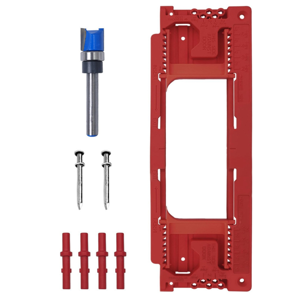 Door Hinge Jig, Template For 8 Sizes From 2-1/2In To 6In And Thickness 1-3/8In 4853680436968