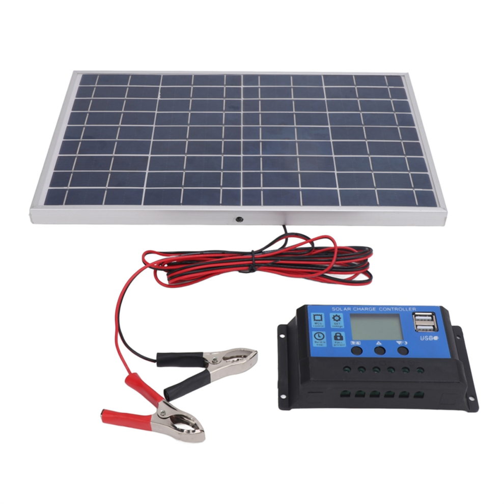 Solar Panel 10W 12V Polycrystalline Ip65 Waterproof Portable 30A Charge Controller Combo For Outdoor 4853680435299