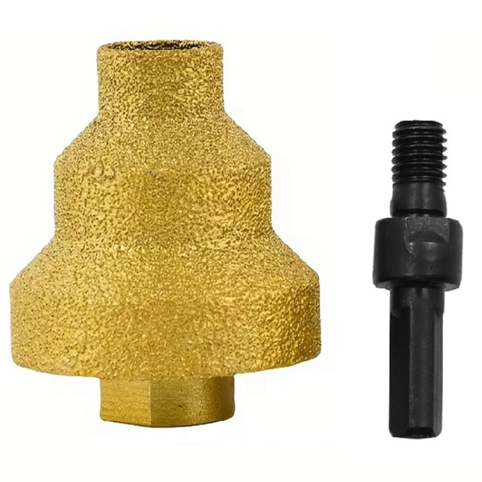 Diamond Brazing Cone Reamer Drill Bit Set, 20/35/50Mm Sizes With M10 Adapter, For Brickwork, Marble Drilling, Trimming 4853680441740