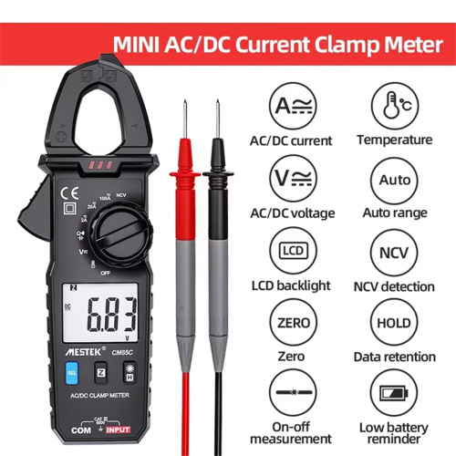 AC DC Current Digital Clamp CM85C 600V Voltage Voltmeter Ammeter Meters Meter 1mA Accuracy 2