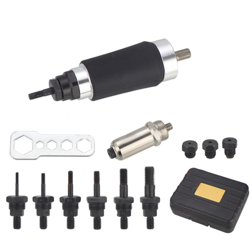 Rivet Nut Tool, Electric Drill Adapter & Two Functions Rivnut,6 Mandrels and 3 Heads