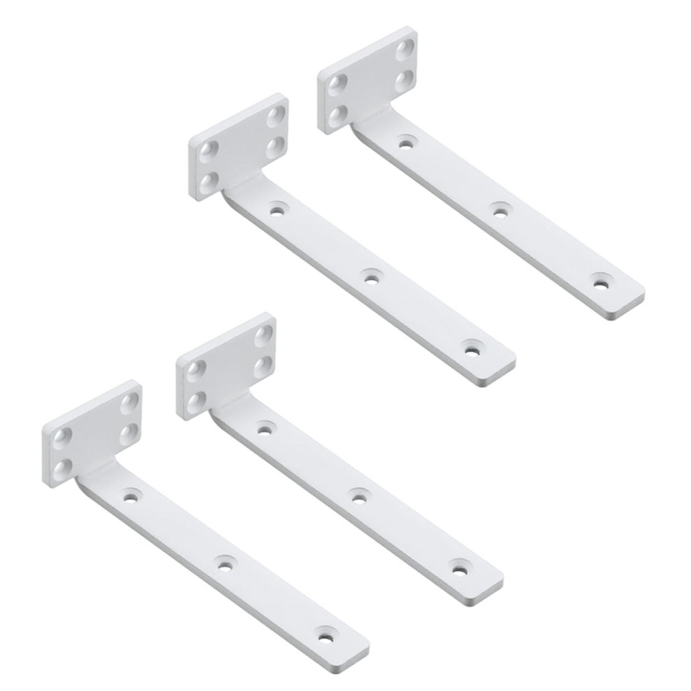 4Pcs Floating Shelf Bracket 6 Inch, Industrial Heavy Duty Brackets L Hidden Metal 4853680442440