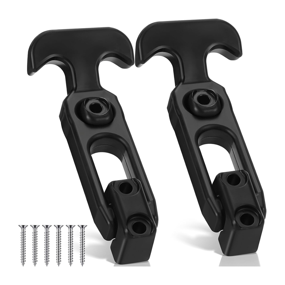Flexible Rubber Draw Latch T Handle Hasp Latches With Screws For Hood Cooler Tool Cabinet Boat 2 Pcs 4853680440439