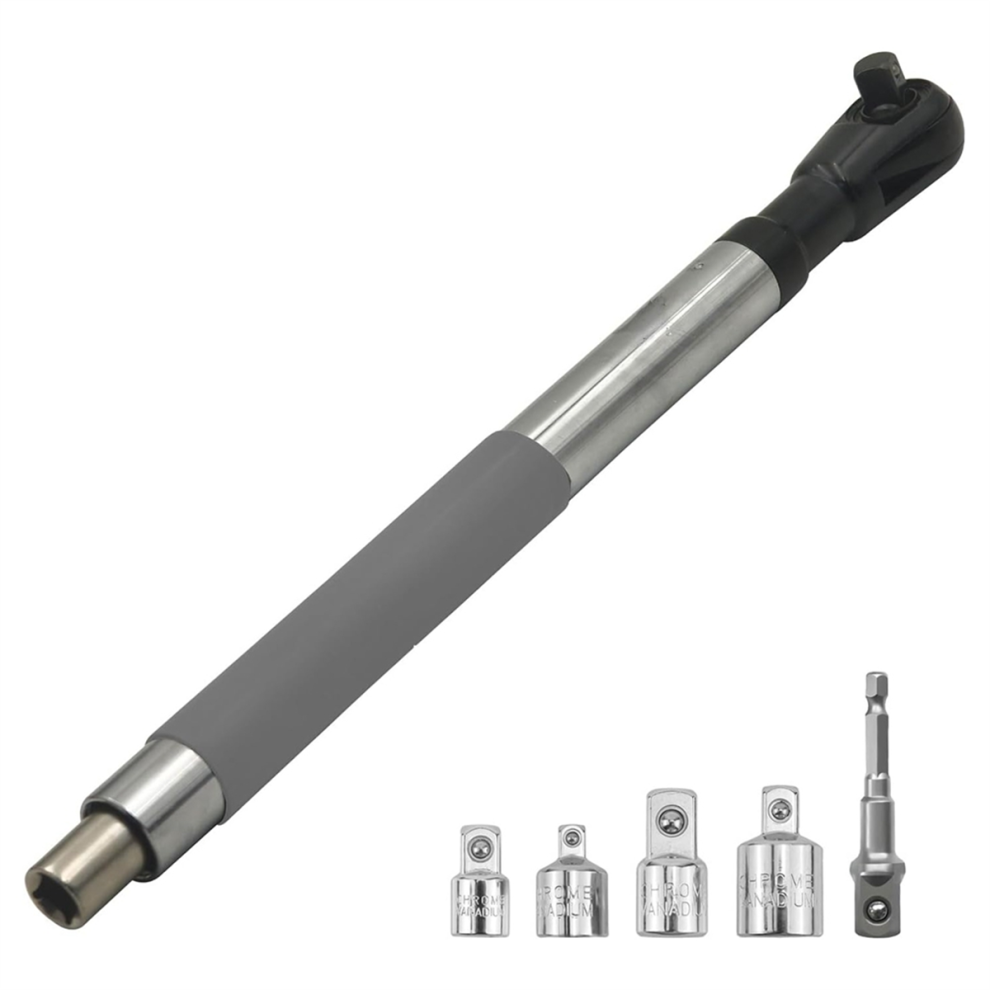 Offset Extension Wrench Impact, Electric Ratchet Wrench, Chain Drive Extender, Compatible With 1/2Inch Sockets 4853680448695