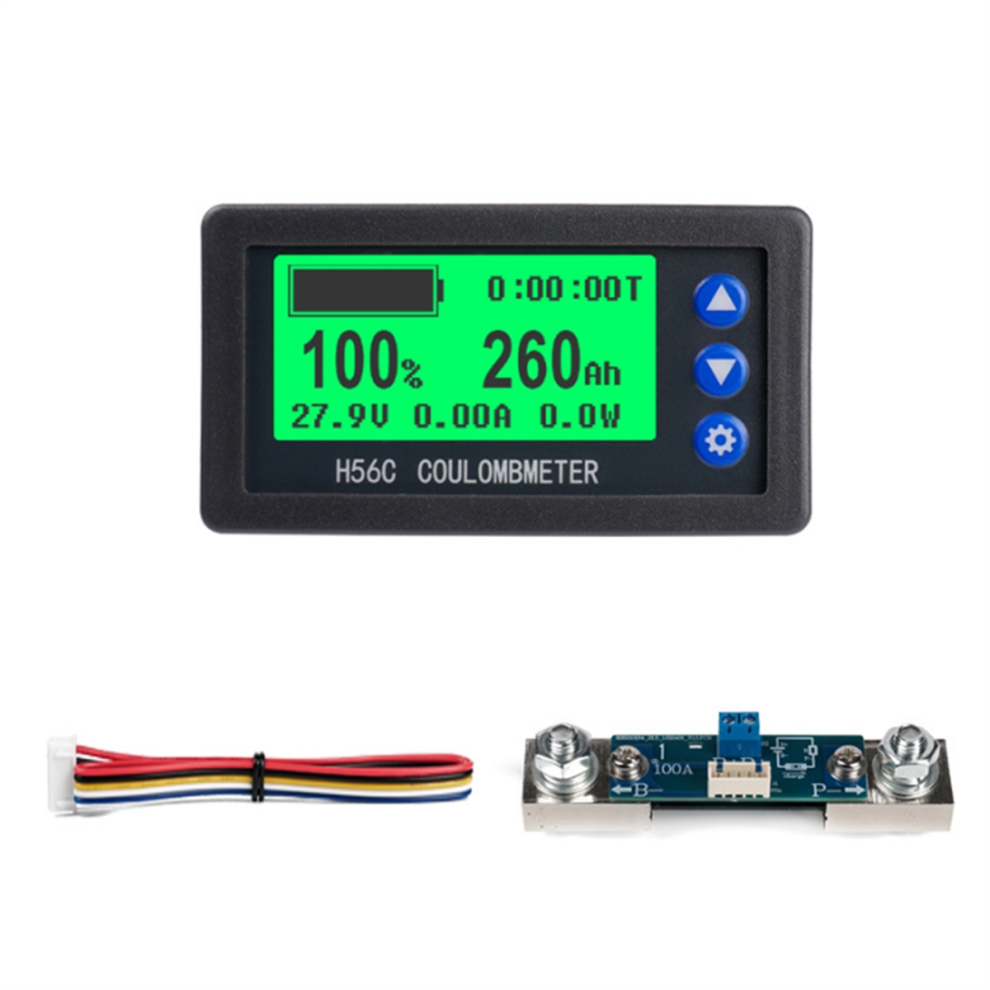 H56CR Coulomb Meter Battery Capacity Indicator High-Precision Lithium Tester Voltmeter Ammeter 100A-image-OPC-PJ8D968-NEW
