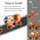 Chainsaw Chain Sharpener, Chainsaw Chain Sharpener with 3 Sharpening Heads, Handheld Chain Sharpener, for All Chainsaws, Chainsaws, Lumberjacks and Ga 3