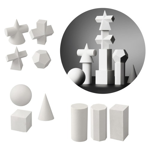 10Pcs 3D Geometry Sketch Drawing Model Gypsum Mold for Shadow 2inch Mini 2