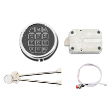 Lock Replacement Solenoid Lock,Chrome Digital Electronic Keypad for Swing Bolt ,Reset Cable,Circuit Board