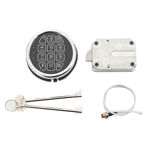 Lock Replacement Solenoid Lock,Chrome Digital Electronic Keypad for Swing Bolt ,Reset Cable,Circuit Board