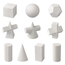 10Pcs 3D Geometry Sketch Drawing Model Gypsum Mold for Shadow 2inch Mini