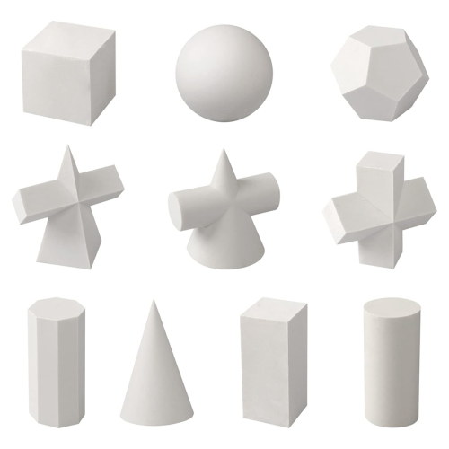 10Pcs 3D Geometry Sketch Drawing Model Gypsum Mold for Shadow 2inch Mini
