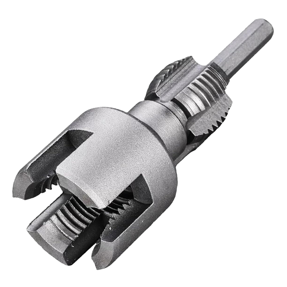 Integrated Internal & External Pipe Threading Tool, Electric Drill Compatible Pvc Threader Kit, 1/2Inch 4853680446738