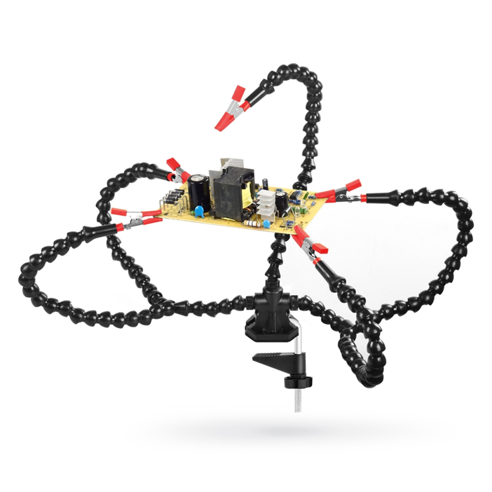 Desk Clamp Soldering Third Hand Tool 5 Flexible Arms Station Holder For Electronic Repair 4853680446851