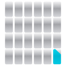 24pcs Adhesive Metal Plates for Magnetic Mounts, 2.36x1.18in Strips with Backing Magnets on Non-Steel Vents