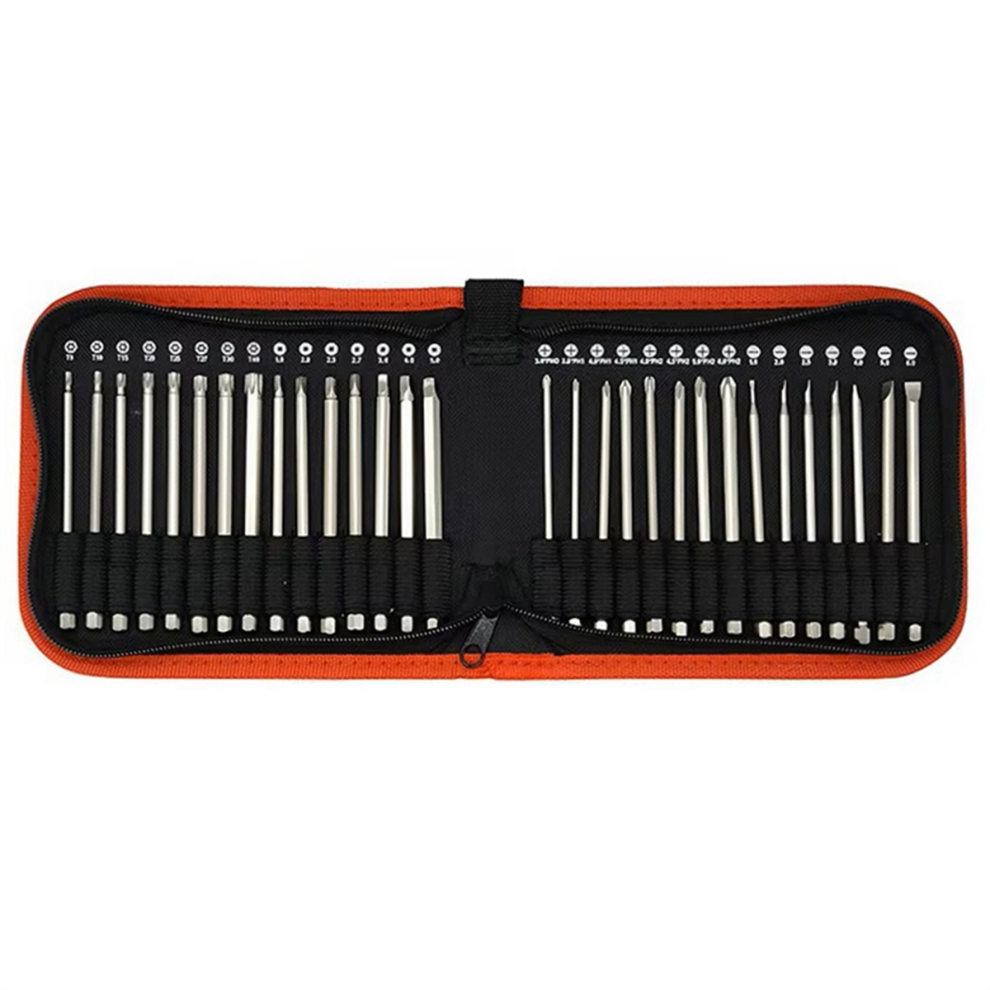30Pcs Set 100Mm S2 Steel Magnetic Screwdriver Bits 1/4 Inch Hex Shank Power Tools Slotted Square Torx 4853680453262