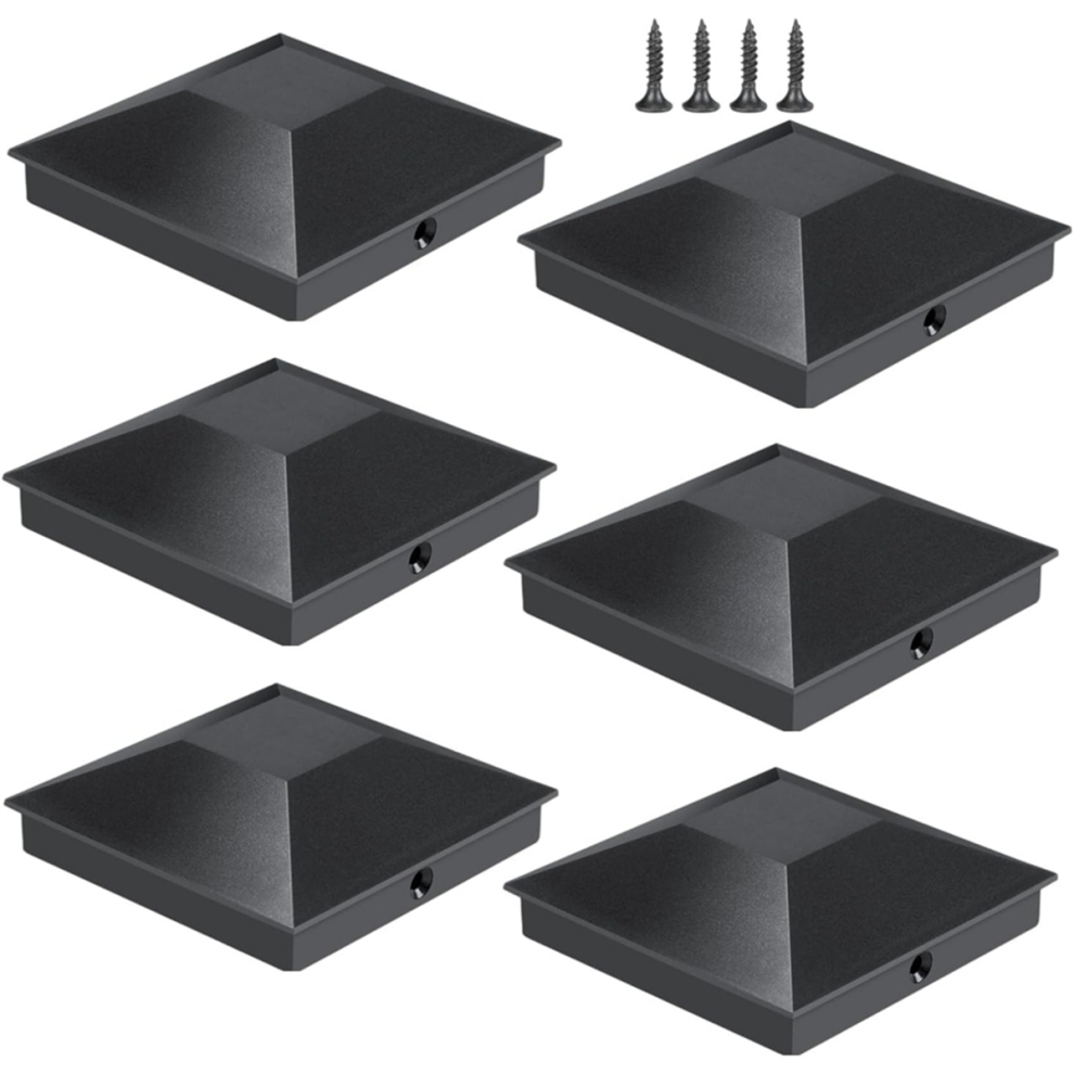 (3.5Inx3.5in)Wood Fence Post Caps,Waterproof Uv-Proof,Keep From Cracking And Rotting For Caps Cover 6Pcs 4853680465555