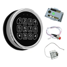 Safe Lock Replacement, Zinc Alloy Keypad with Solenoid Access,14 Ribbon Cable Motherboard & Reset Button Set